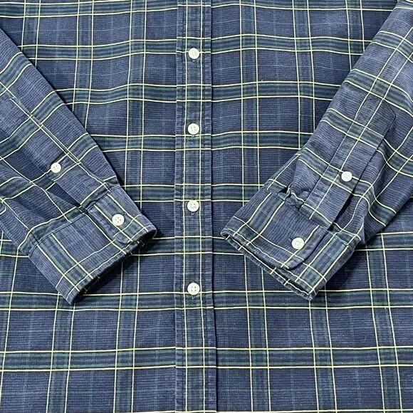 Ralph Lauren Shirt Mens Large Blue Yellow Plaid Button Up Long Sleeve Casual - Picture 3 of 10